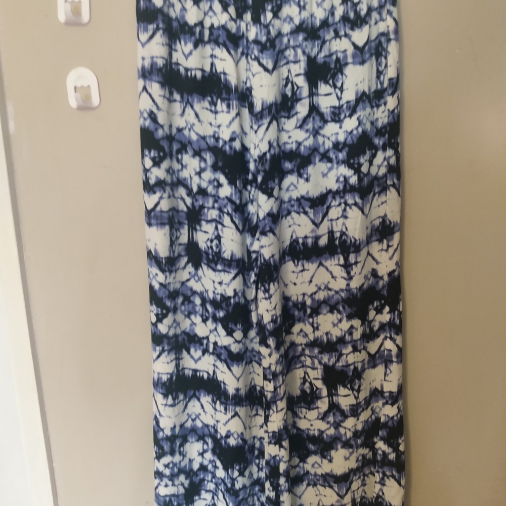 Harlow Blue and White Wide Leg Pants